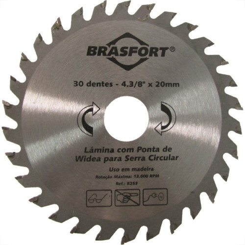 Serra Circular Widea Brasfort 4.3/8X30Dx20 8253 Serra Circular Widea Brasfort 4.3/8X30Dx20 8253