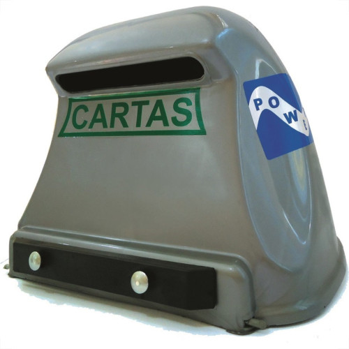 Caixa Carta Power Plastica Gradil ''Correio''Prata 22-1-Prata Caixa Carta Power Plastica Gradil ''Correio''Prata 22-1-Prata