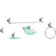 Acessorio Wc Aquaplas Star Cromado/Fume 5 Pecas Acessorio Wc Aquaplas Star Cromado/Fume 5 Pecas