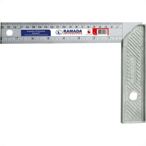 Esquadro Cabo Aluminio Ramada 08'' 20Cm 1208 Esquadro Cabo Aluminio Ramada 08'' 20Cm 1208