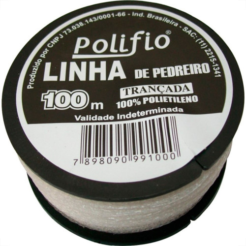 Linha Pedreiro Trancada Polifio 100M - Kit C/12 Linha Pedreiro Trancada Polifio 100M - Kit C/12