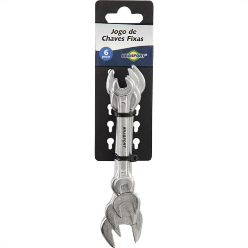 Chave Fixa Brasfort 6A17Mm 06Pecas 6038 Chave Fixa Brasfort 6A17Mm 06Pecas 6038