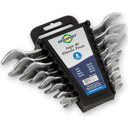 Chave Fixa Brasfort 6A22Mm 08Pecas 6039 Chave Fixa Brasfort 6A22Mm 08Pecas 6039