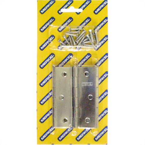 Dobradica Merkel 101 Ferro Zincado Latonado 3.1/2'' Blister Com 3 Pecas Dobradica Merkel 101 Ferro Zincado Latonado 3.1/2'' Blister Com 3 Pecas