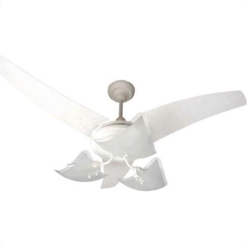 Ventilador Teto Majestic Lumina Com Lustre 220V Branco 1608 Ventilador Teto Majestic Lumina Com Lustre 220V Branco 1608