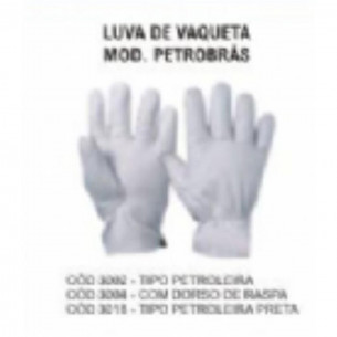 Luva Vaqueta Petroleiro Luveq  6 . / Kit C/ 10