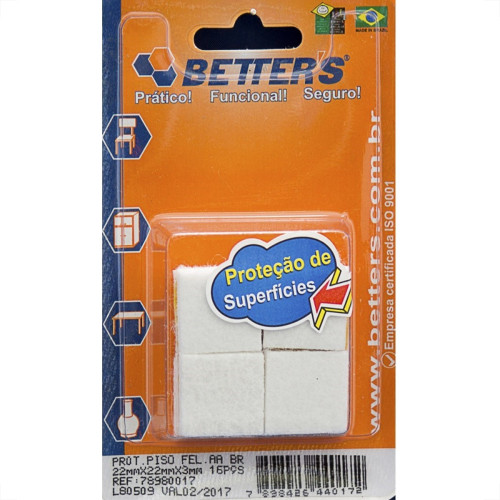 Feltro Aa Better ''La'' Quadrado 22X3 16Pecas Bribts000017 Feltro Aa Better ''La'' Quadrado 22X3 16Pecas Bribts000017