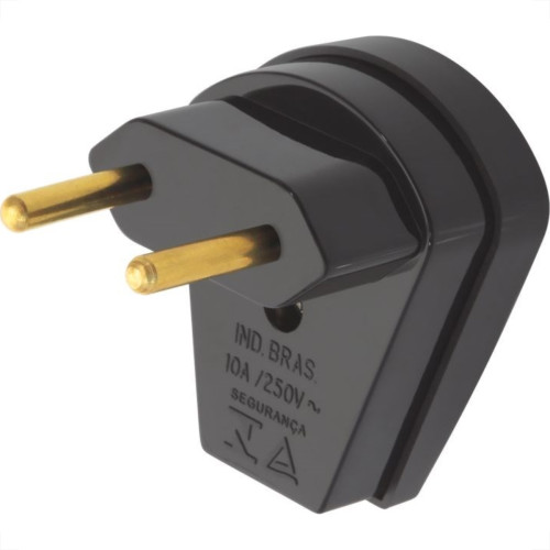 Pino Prensa Cabo Fame 2 Polos 10A Preto 