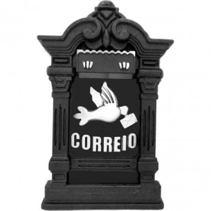 Caixa Carta Power Plastica ''Pombo''Colonial Preto 024-1-Preta