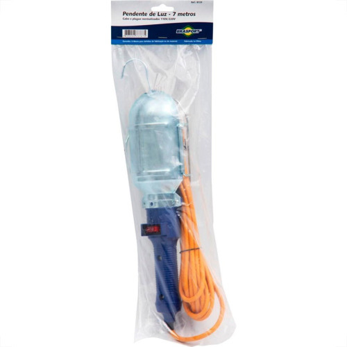 Pendente Arame Tomada Bivolt 7M Brasfort 8123 Pendente Arame Tomada Bivolt 7M Brasfort 8123