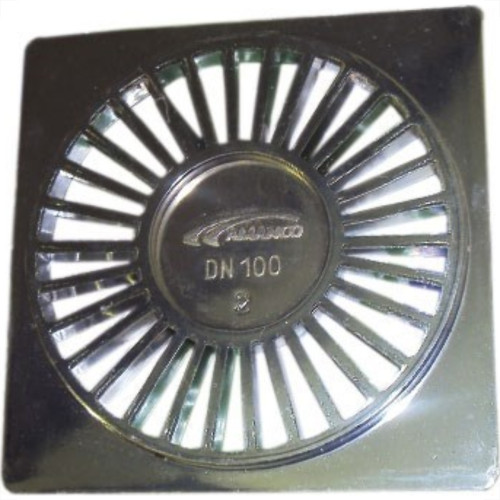 Grelha Plastica Amanco Quadrada Cromada 10X10 90604 Grelha Plastica Amanco Quadrada Cromada 10X10 90604