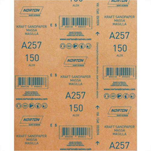 Lixa Massa Norton 150 A257 - Kit C/50