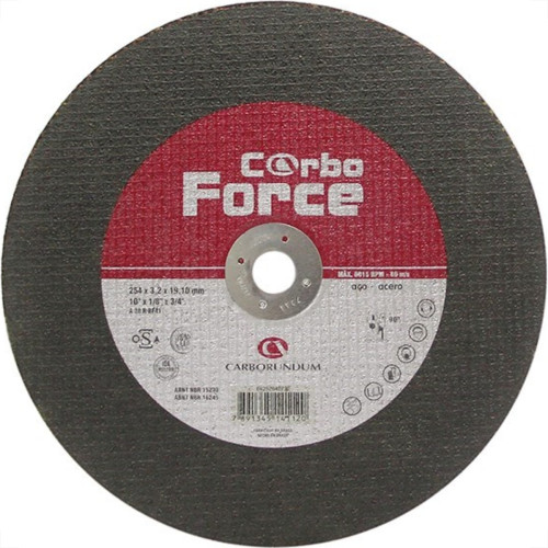 Disco De Corte Para Ferro Carborundum 10 X 1/8 X 3/4 2 Telas Disco De Corte Para Ferro Carborundum 10 X 1/8 X 3/4 2 Telas