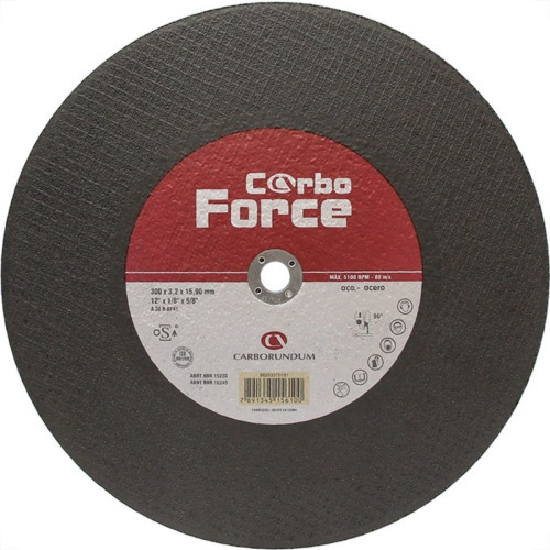 Disco De Corte Para Ferro Carborundum 12 X 1/8 X 5/8 2 Telas Disco De Corte Para Ferro Carborundum 12 X 1/8 X 5/8 2 Telas