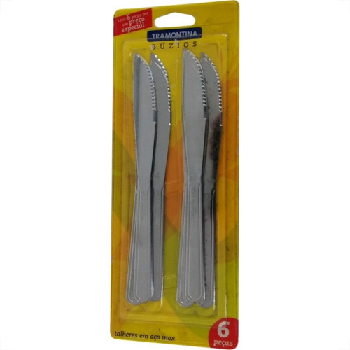 Faca Tramontina Churrasco Buzios 6 Pecas Inox 23750/604
