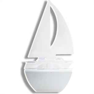 Abajur Noturno Brasfort Led Barco 127V Azul 8518
