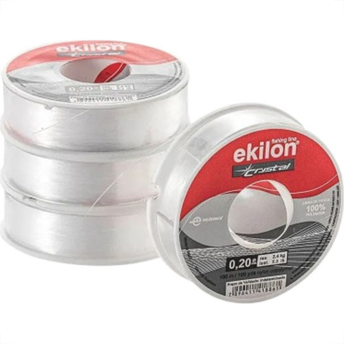 Linha Pesca Ekilon Branca 0,25Mm X 100M 47002 - Kit C/20 Linha Pesca Ekilon Branca 0,25Mm X 100M 47002 - Kit C/20