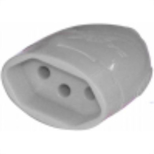 Pino Femea 2 Polos+Terra Daneva 20A Cinza Dn1608 - Kit C/12 Pino Femea 2 Polos+Terra Daneva 20A Cinza Dn1608 - Kit C/12