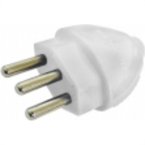 Pino Macho 2 Polos+Terra Daneva 20A Branco Dn1616 - Kit C/12 Pino Macho 2 Polos+Terra Daneva 20A Branco Dn1616 - Kit C/12