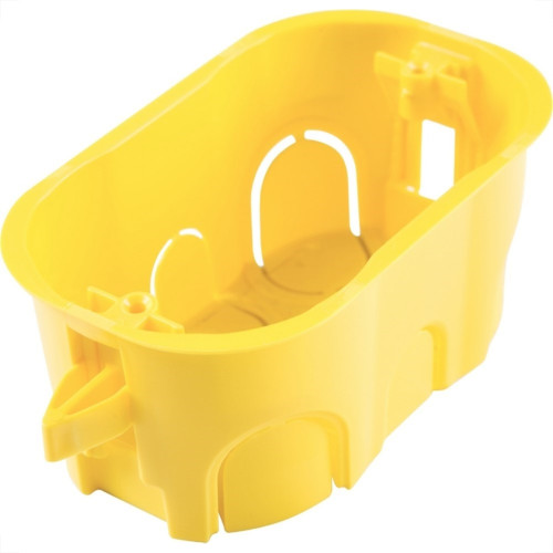 Caixinha Luz Plastica 4X2 Tramontina Amarela Drywal - Kit C/10 Caixinha Luz Plastica 4X2 Tramontina Amarela Drywal - Kit C/10