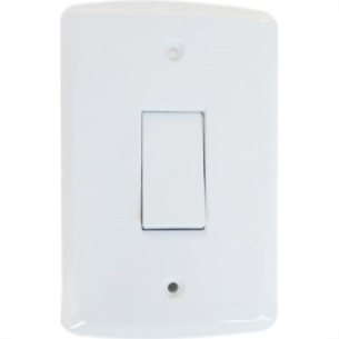 Conjunto Tramontina Lux 4X2 Branco Com Placa (1 Campainha) 