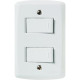 Conjunto Tramontina Lux 4X2 Branco Com Placa (2 Simples) Conjunto Tramontina Lux 4X2 Branco Com Placa (2 Simples)