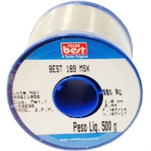 Solda Best Carretel 1,0Mm Azul 500G 153236 Solda Best Carretel 1,0Mm Azul 500G 153236