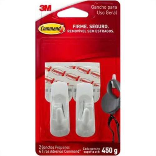 Gancho Adesivo 3M Branco Plastico 450G 2 Pecas H0001932278 Gancho Adesivo 3M Branco Plastico 450G 2 Pecas H0001932278