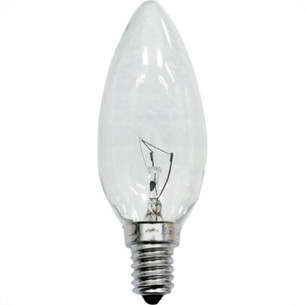 Lampada Vela 35 Brasfort Clara E14 40 X 127 7228 - Kit C/10 