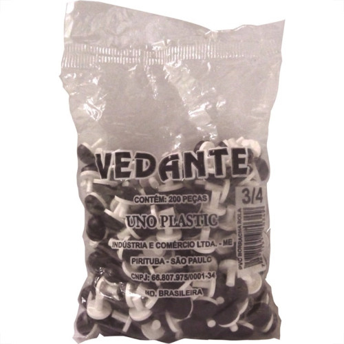 Vedante Pvc+Borracha 3/4''Unoplastic Bola 200Pecas 34 Vedante Pvc+Borracha 3/4''Unoplastic Bola 200Pecas 34