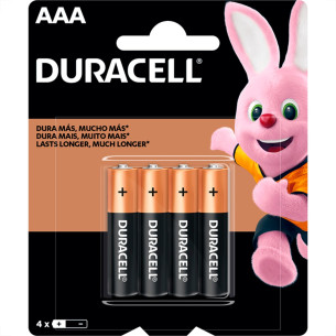 Pilha Duracell Alcalina Palito Aaa Cartela 4Pecas 5011696