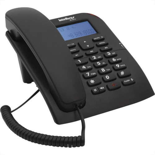 Telefone Intelbras ''Id'' Viva-Voz Tc60 Preto Telefone Intelbras ''Id'' Viva-Voz Tc60 Preto
