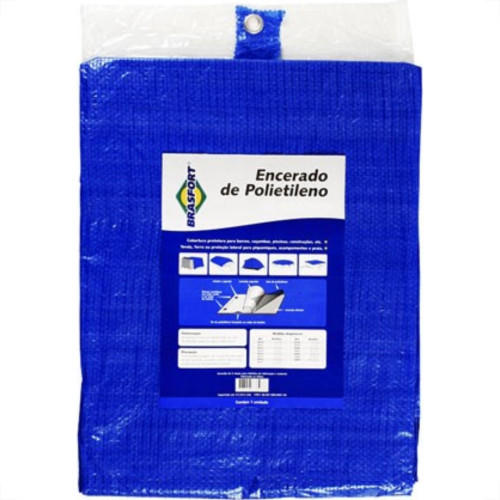 Lona Carreteiro Brasfort Azul 3X 3M 100 Gramas Por M² 8595 Lona Carreteiro Brasfort Azul 3X 3M 100 Gramas Por M² 8595