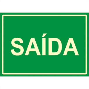Placa Sinalizacao Pvc 20X30 ''Saida Fluorescente'' 250Bm