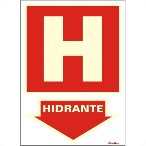 Placa Sinalizacao Pvc 20X30 ''Hidrante'' Fluorescente 250Be Placa Sinalizacao Pvc 20X30 ''Hidrante'' Fluorescente 250Be