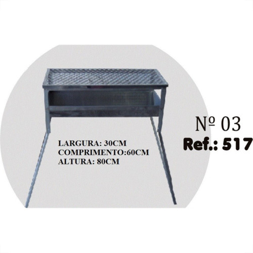 Churrasqueira Chapa Pintada Riskgas''3''30X60X80 502 Churrasqueira Chapa Pintada Riskgas''3''30X60X80 502
