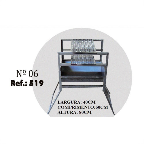 Churrasqueira Chapa Pintada Riskgas''6''40X50X80 2 Andares 504 Churrasqueira Chapa Pintada Riskgas''6''40X50X80 2 Andares 504