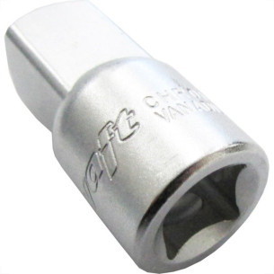 Adaptador Soquete Estriado Waft Cromo Vanadium 1/4 Femea X 3/8 Macho 6320
