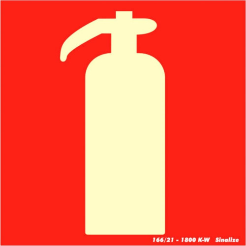 Placa Sinalizacao Aluminio 15X15 ''Extintor'' Fluorescente Placa Sinalizacao Aluminio 15X15 ''Extintor'' Fluorescente