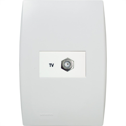 Conjunto Soprano Ilus 4X2 Branco Com Placa(1Tomada Coaxial) 5Tg99062