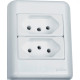 Sistema Perlex Branca (2 Tomadas 10/20A) 3011/15Br Sistema Perlex Branca (2 Tomadas 10/20A) 3011/15Br