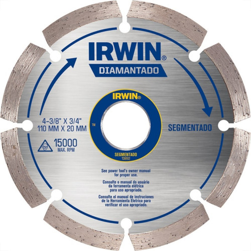 Disco Diamantado Irwin Segmentado 110Mm Agua Iw13892 Disco Diamantado Irwin Segmentado 110Mm Agua Iw13892