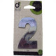 Numero Aluminio Espelhado Apartamento 2 7Cm 6 Numero Aluminio Espelhado Apartamento 2 7Cm 6