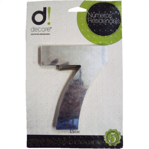 Numero Aluminio Espelhado 7 15Cm 21 Numero Aluminio Espelhado 7 15Cm 21