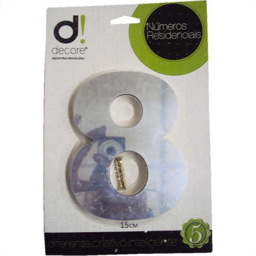 Numero Aluminio Espelhado 8 15Cm 22 Numero Aluminio Espelhado 8 15Cm 22