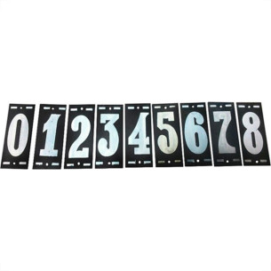 Numero Retangular Pvc Caiado 0 - Kit C/25