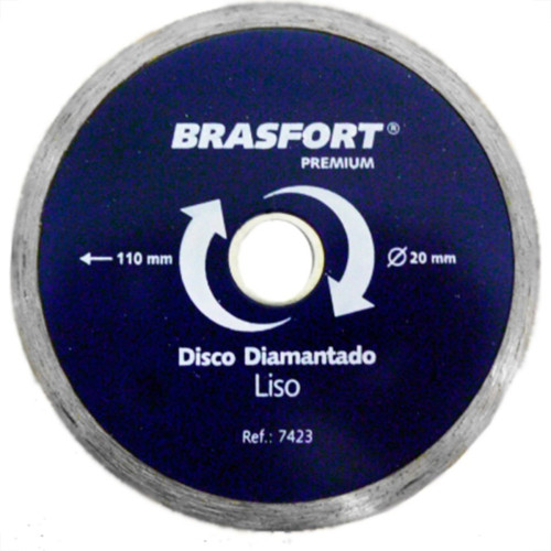 Disco Diamantado Brasfort Premium Liso 110Mm 7423 Disco Diamantado Brasfort Premium Liso 110Mm 7423
