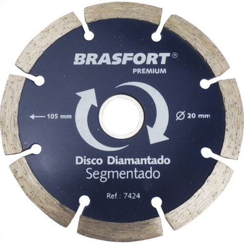 Disco Diamantado Brasfort Premium Segmentado 105Mm 7424 Disco Diamantado Brasfort Premium Segmentado 105Mm 7424