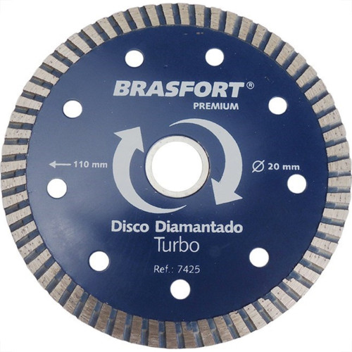 Disco Diamantado Brasfort Premium Turbo 110Mm 7425 Disco Diamantado Brasfort Premium Turbo 110Mm 7425