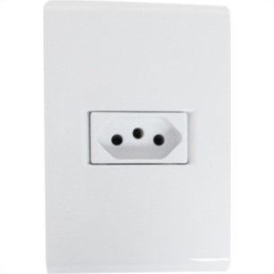 Conjunto Tramontina Liz 4X2 Branco Com Placa (1 Tomada 20A) 